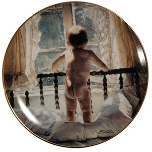 "An Innocent View" 9-1/4" plate by artist Steve Hanks